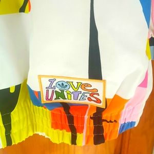 New Adidas Love Unites Windbreaker Mens sz M MediumZip Up Jacket